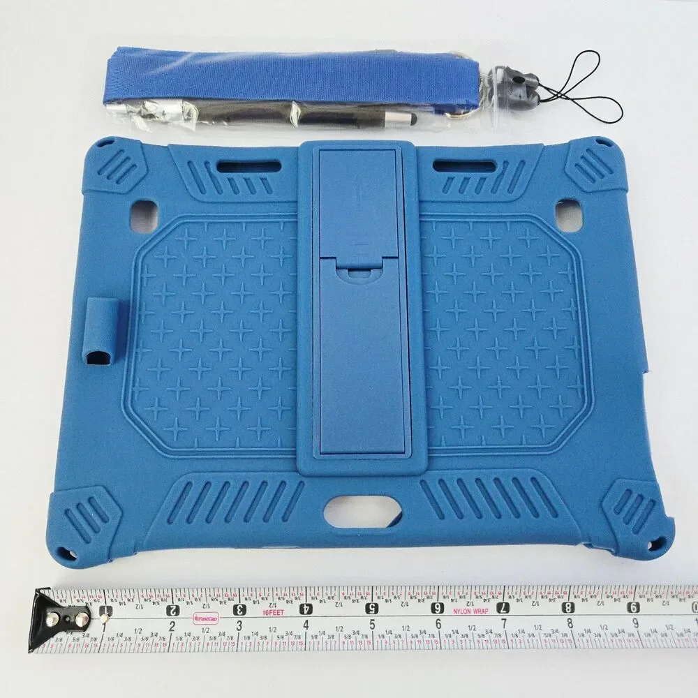 10.1 Inch Silicone Shockproof Tablet Case Carrying Shoulder Strap & Stylus Pen